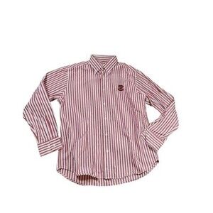 Pennington Bailes Mens South Carolina Gamecocks Striped Button Up Shirt Size Med